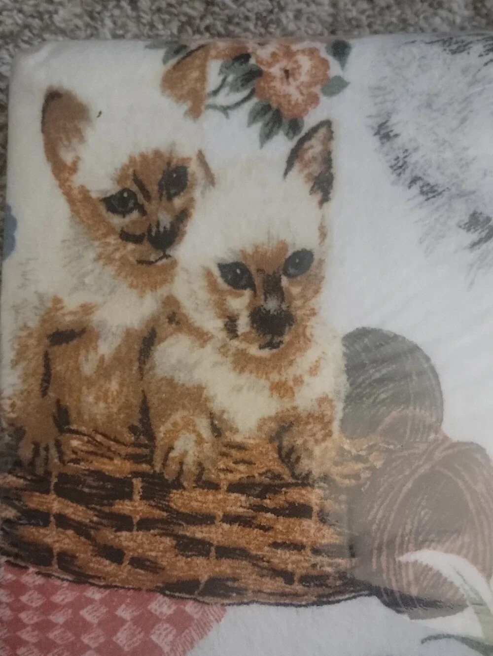 Kingdom USA vintage NOS cat Blanket